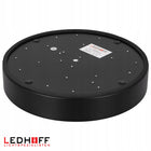 Plafon LED lampa sufitowa mała 30cm okrągła czarna panel do pokoju jasny oprawa oświetleniowa z wbudowanym źródłem