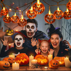 LAMPKI DYNIE ŚWIECĄCE 3M ŚWIATEŁKA HALLOWEEN DEKORACJA DUŻE OZDOBY 20 LED girlanda świetlna, łańcuch ozdobny na imprezę