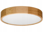 Lampa sufitowa do salonu plafon leja fi475 DĄB LED 3xE27 drewno naturalna oprawa okrągła beżowa, zmienna barwa światła
