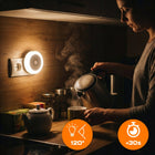 Lampka nocna do kontaktu LED z czujnikiem ruchu zmierzchu lampa do sypialni oświetlenie orientacyjne, okrągłe, 0,5 w