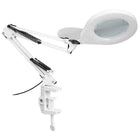 Lampka LED Kosmetyczna Lupa Szkło Powiększające na Biurko do paznokci manicure, gwint E27, zasilanie sieciowe, biała