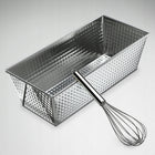 Blacha forma do pieczenia chleba keksówka do ciasta blaszka zestaw XXL 3szt metalowe foremki do wypieków 35 x 12 x 8 cm