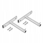 Uchwyt wieszak na drabinę mocowany na ścianę (komplet 2 sztuki) AKC hak do zawieszenia, aluminiowy wspornik do