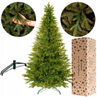 CHOINKA SZTUCZNA ŚWIERK NATURALNY PIĘKNY 220cm gęsta żywa PE PREMIUM STOJAK 201 - 220 cm zielony