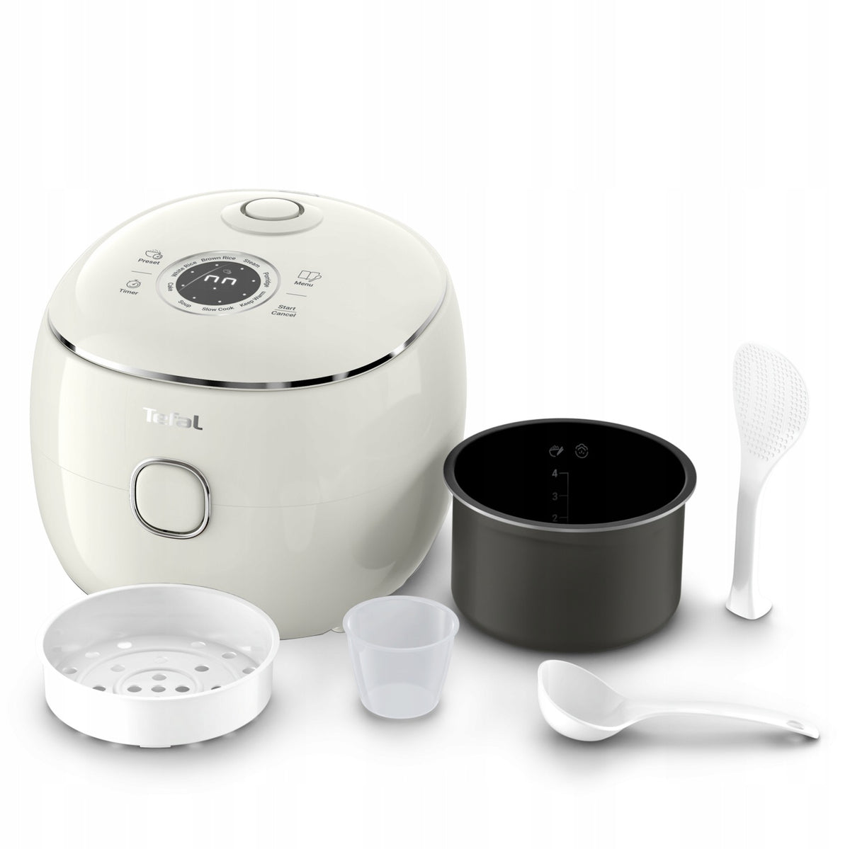 Multicooker Tefal POP ryżowar 0,7l biały garnek elektryczny 8 programów duszenie, podtrzymanie temperatury, opóźniony