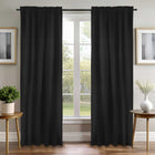 Zasłony gotowe ZASŁONA ZACIEMNIAJĄCA BLACKOUT 140x250 CZARNY Arctic osłona okienna, poliestrowa, gładka, na taśmę