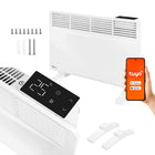 Grzejnik elektryczny energooszczędny konwektorowy przenośny Wifi 1500W NUO+ 620 mm 430 mm grzewcza biały