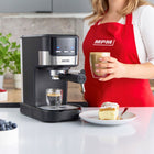 Ekspres do kawy ciśnieniowy kolbowy MPM MKW-13M mielona, espresso, americano, czarna, 15 bar, zbiornik 1,2 l, 1100 w