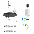 Lampa Sufitowa Żyrandol Plafon Szara Cementowa 3xSzklane Klosze Urban Gray oprawa wisząca E27, metalowa, do salonu i
