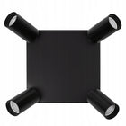 Lampa wisząca sufitowa spot oprawa halogenowa 4x GU10 czarna metalowa, do salonu, kuchni i korytarza, maks. 10 W na