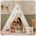 Tipi namiot dla dzieci teepee wigwam poduszka stabilizator leśne zwierzątka domek do zabawy, kryjówka, bawialnia
