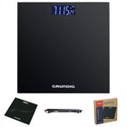 Waga łazienkowa elektroniczna LCD dokładna z temperaturą grundig 180kg czarny