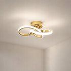 Nowoczesna Złota Lampa Sufitowa LED Żyrandol do Salonu 22W 4500K oprawa wisząca aluminiowa neutralne światło 25 cm