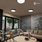 Plafon Natynkowy LED 40cm Okrągły Czarny 40W 4000K 3400lm Nowoczesny Design lampa sufitowa ze zintegrowanym źródłem