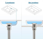 Korek do umywalki klik klak automatyczny umywalkowy z przelewem srebrny automatyczny, klik-klak mosiądz umywalka