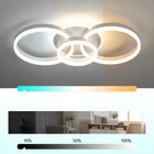 Lampa sufitowa LED,64cm, z funkcją ściemniania,50W,z pilotem,biały okrągły plafon z wbudowanym źródłem światła do