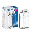 Zestaw dwóch butelek szklanych do wody do saturatora brita sodaTRIO 1l x2 zapasowe pojemniki na napoje gazowane
