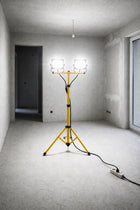 Halogen LED Statyw Budowlany Naświetlacz 2x 50W 9000lm zestaw podłączony lampa robocza, reflektor, 4000 K, IP65