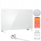 Grzejnik elektryczny szklany konwektorowy programowalny timer 2500W WiFi 820 mm 470 mm grzewcza biały