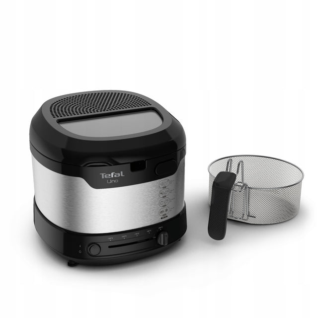 Frytkownica tradycyjna tefal Uno 1kg FF215D do Smażenia 1600 w czarny