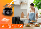 Frytkownica beztłuszczowa AIR fryer frytownica 4l berdsen 1500W czarny