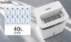 Osuszacz powietrza 40L/24h velair lumea XL WiFi 610 w