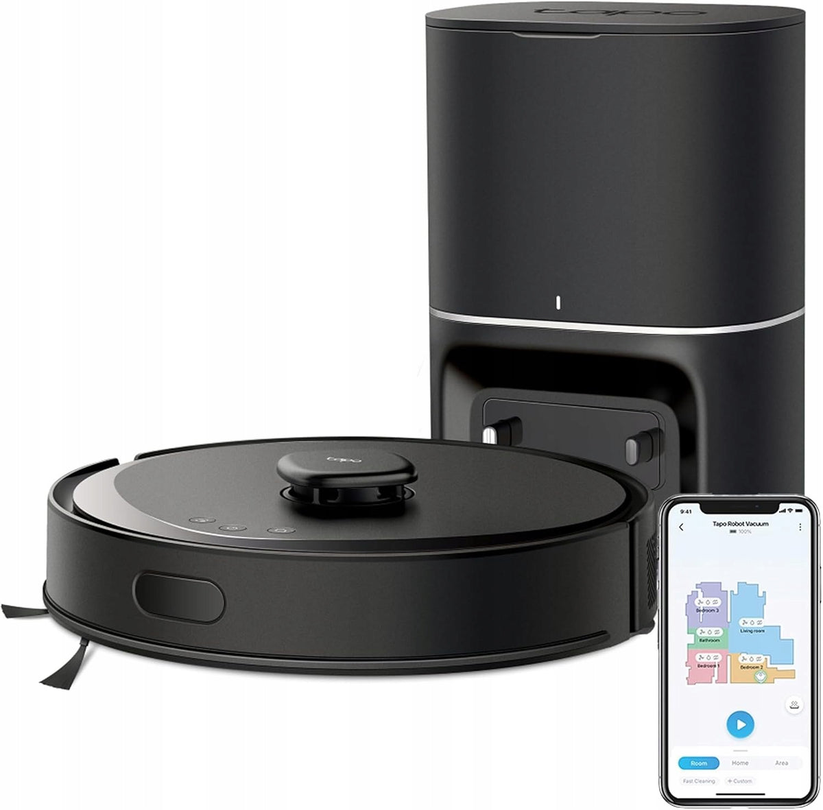 Robot sprzątający TP-Link Tapo RV30 Max Plus ze stacją 3l laser LiDAR MOP . odkurzacz automatyczny, harmonogram pracy