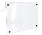 Panel szklany hartowany 50x60 + czarne mocowania fartuch kuchenny, osłona ściany nad blatem, prostokątny 6 mm