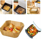300 szt. papier AIR fryer frytkownicy beztłuszczowej wkład wkłady pieczenia okrągłe foremki jednorazowe 20 cm do