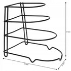 Stojak na patelnie pokrywki organizer 4-poziomowy stalowy czarny solidny 27 cm stal nierdzewna