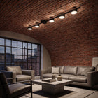 Lampa sufitowa ŻYRANDOL wisząca kinkiet 5x GX53 LOFT NOWOCZESNA oprawa metalowa czarna 5-punktowa do salonu i jadalni