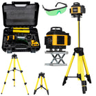 Poziomica laserowa 4D krzyżowa 16 linii 360 laser zielony zestaw niwelator do glazury, układania płytek, montażu i prac
