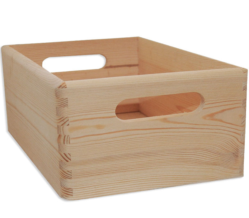 Pudełko drewniane skrzynia skrzynka pojemnik 30x40 organizer do przechowywania drobiazgów, brązowy, 30x20x13 cm