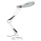 Lampka LED Kosmetyczna Lupa Szkło Powiększające na Biurko do paznokci manicure, gwint E27, zasilanie sieciowe, biała