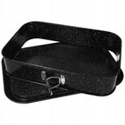Tortownica prostokątna forma do pieczenia ciast blacha 35x24x7 cm non-stick metalowe naczynie do wypieków, można myć w
