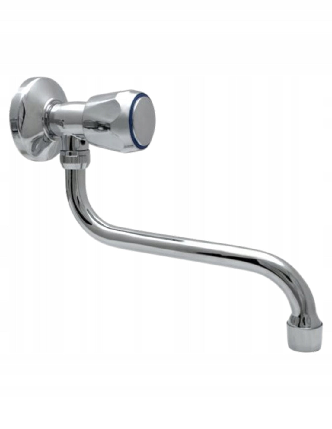 Bateria umywalkowa ścienna Batmix kran srebrny kran łazienkowy jednouchwytowy z ruchomą wylewką, do montażu na ścianie