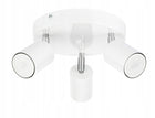 Lampa sufitowa kinkiet spot oprawa halogenowa GU10 reflektor punktowy biało-srebrny do żarówki maks. 10 W