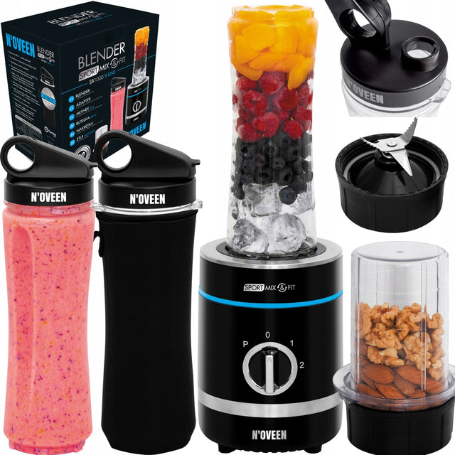 Blender sportowy kielichowy mikser koktajl smoothie 2 butelki BPA free