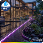 Zestaw taśma LED neon 3m RGB (1x3) aplikacja bluetooth pilot zasilacz IP67 oświetlenie dekoracyjne kolorowe 24V 1200 lm