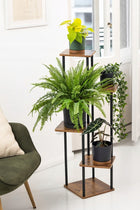 Kwietnik metalowy na kwiaty stojący wysoki 5 poziomów duży 106cm XL palace czarny