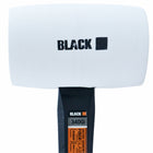 PROFESJONALNY MŁOTEK GUMOWY 340G TRZONEK FIBERGLASS BIAŁA GUMA MARKI BLACK pobijak do prac montażowych, antypoślizgowa