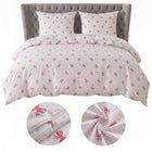 Komplet Pościeli 160x200 z 2 Poszewkami 70x80 w Kokardki pink bows bielizna sypialniana, tekstylia na łóżko, różowy