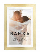 Złota Ramka na zdjęcie A4 21x29,7 cm Foto Ramki 29,7x21 cm oprawa fotografii z tworzywa sztucznego, żółta dekoracja