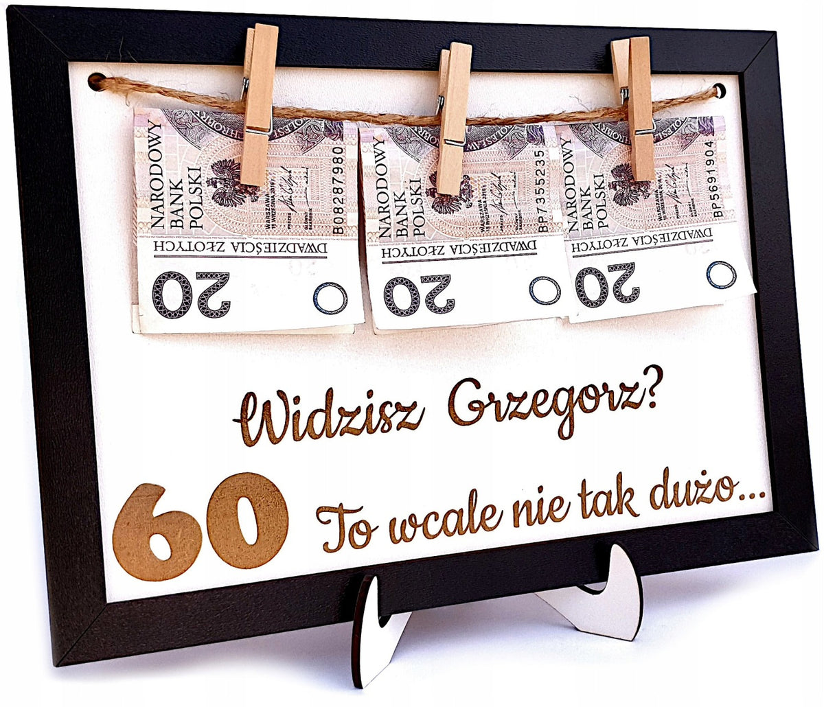 Prezent ramka na 30 40 50 60 70 80 urodziny tabliczka To wcale nie tak dużo upominek dla jubilata, dekoracja
