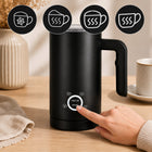 Spieniacz do mleka kawy podgrzewacz elektryczny 4 tryby 500W 625ml 4W1 dzbankowy do cappuccino latte czarny