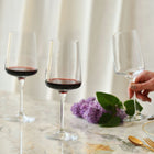 Kieliszki do czerwonego wina infinity krosno 6szt duże nowoczesne merlot szkło, 580 ml, bezbarwne, można myć w zmywarce