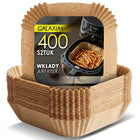 WKŁAD AIR FRYER 400 SZT PAPIER 20x20cm WKŁADY DO FRYTKOWNICY BEZTŁUSZCZOWEJ papier do pieczenia 20 cm /Wzór