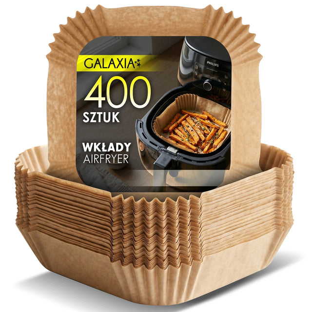 Wkład AIR fryer 400 SZT papier 20x20cm wkłady do frytkownicy beztłuszczowej papier do pieczenia 20 cm /Wzór