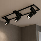 Lampa Sufitowa Oprawa Halogenowa wisząca LED 6x GU10 Ruchoma Kinkiet Czarna aluminiowa listwa oświetleniowa, wysokość