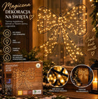 Kokarda Świetlna LED 200 LED Ciepła Biel Dekoracja Świąteczna z Timerem